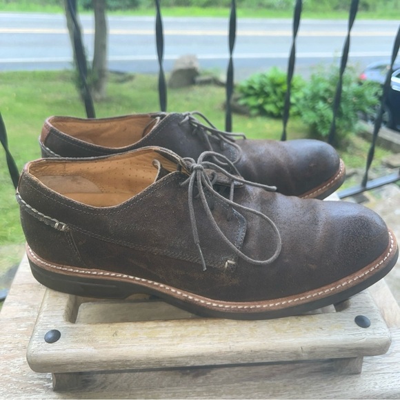Sperry Gold Cup Oxford Distress Brown Size 11M Top-Sider 0579730 Deerskin Lining - Picture 6 of 11